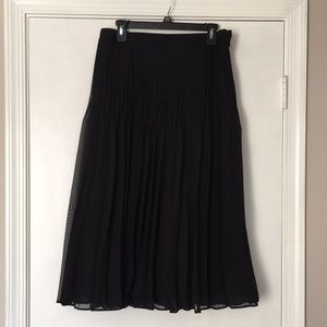 Black Pleated Party Skirt